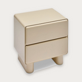 Brae Bedside Table - Beige Gloss