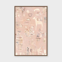 Sweet Sunshine paper print framed behind glass in Mocha Stained Timber