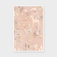 Sweet Sunshine paper print framed behind glass in White Stained Timber
