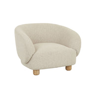 GlobeWest Flo Occasional Chair - Moon Rock - Natural Ash