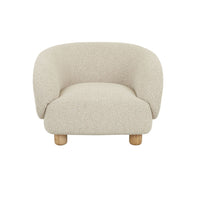 GlobeWest Flo Occasional Chair - Moon Rock - Natural Ash