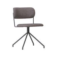 GlobeWest Piccolo Spider Leg Office Chair - Carbon Tweed, Matt Graphite