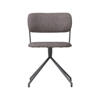 GlobeWest Piccolo Spider Leg Office Chair - Carbon Tweed, Matt Graphite