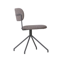 GlobeWest Piccolo Spider Leg Office Chair - Carbon Tweed, Matt Graphite