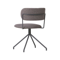 GlobeWest Piccolo Spider Leg Office Chair - Carbon Tweed, Matt Graphite