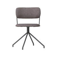 GlobeWest Piccolo Spider Leg Office Chair - Carbon Tweed, Matt Graphite