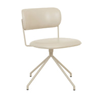 GlobeWest Piccolo Spider Leg Office Chair - Sandstone PU, Matt Cashmere