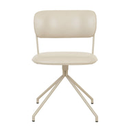 GlobeWest Piccolo Spider Leg Office Chair - Sandstone PU, Matt Cashmere