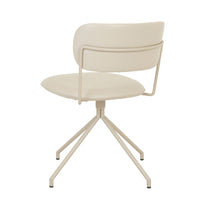 GlobeWest Piccolo Spider Leg Office Chair - Sandstone PU, Matt Cashmere