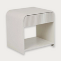 GlobeWest Chloe Channel Bedside - Bone