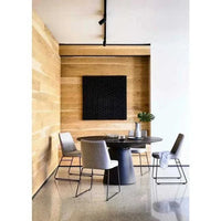 Globe West Dining Tables Globe West Classique Round Dining Table, Matte Dark Oak