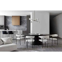 Globe West Dining Tables Globe West Classique Oval Dining Table, Matt Dark Oak