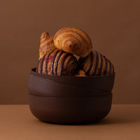 Chocolate-brown Styleware serveware with lids