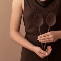 Cocoa Styleware salad server fork and spoon