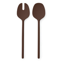 Styleware Salad Set in Cocoa — melamine salad servers