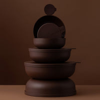 Snap-tight lid on a Cocoa Styleware bowl
