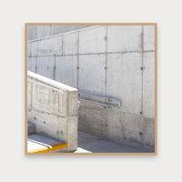 Concrete Playground Print, Square — oak framed