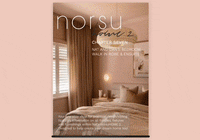 Cover of norsuHOME 2 Digital Magazine Chapter Seven featuring Nat and Dan's bedroom, walk-in robe, and ensuite design ideas.
