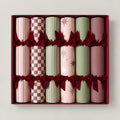 norsu STUDIO Christmas Crackers, Green/Blush/Burgundy – Set of 6