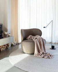 Baya Blankets & Throws Baya Cromwell Throw Blanket - Blush