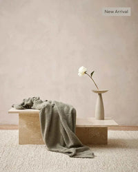 Baya Blankets & Throws Baya Cromwell Throw Blanket - Olive