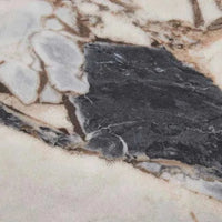 Globe West Coffee Tables GlobeWest Oberon Curve Marble Coffee Table - Matt Ocean Marble, Natural Ash