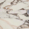 Close-up of Ocean Marble top with natural veining on GlobeWest Elsie Bedside table