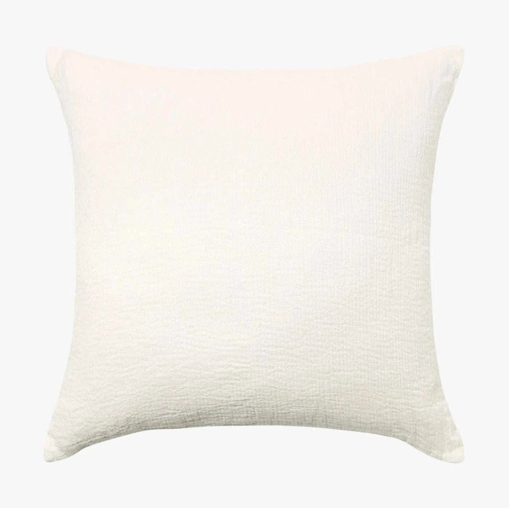 L&M Home Cushions L&M Ava Pure Linen Cushion, Chalk, 55 x 55cm
