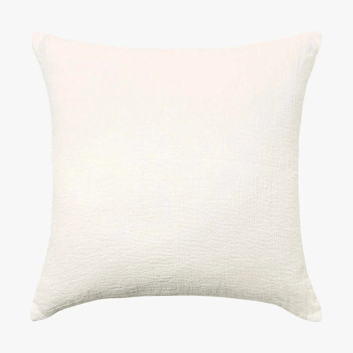L&M Home Cushions L&M Ava Pure Linen Cushion, Chalk, 55 x 55cm
