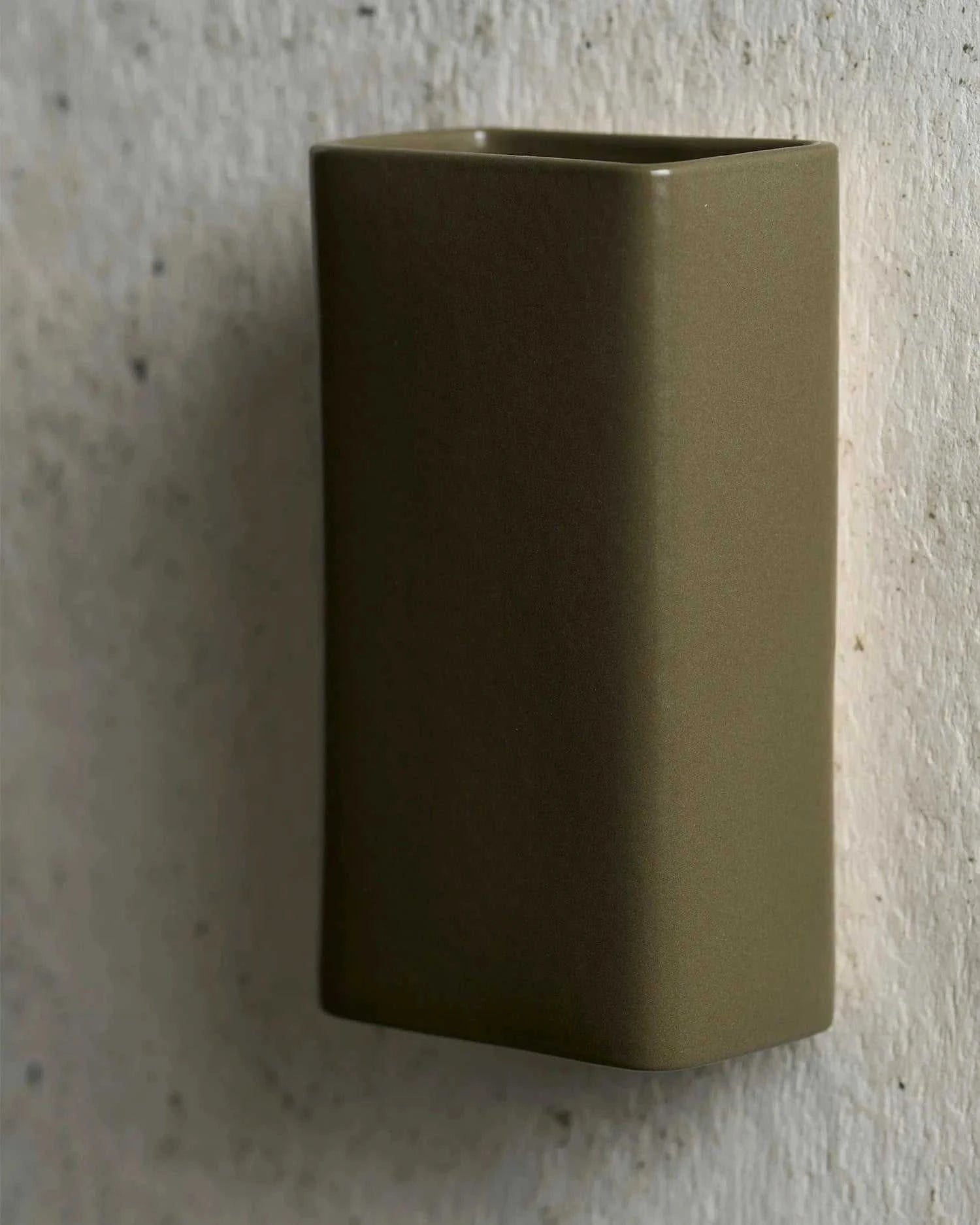 Robert Gordon Interiors Wall Sconce Robert Gordon Box Ceramic Wall Light - Olive