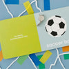 Soccer Baby board book with colorful pages and soccer ball illustration for toddlers ages 0-4