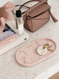 norsu STUDIO, Oval Marble Tray – Blush