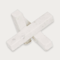 GlobeWest Rufus Converge Sculpture - White Marble