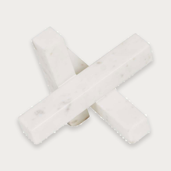 GlobeWest Rufus Converge Sculpture - White Marble