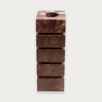 GlobeWest Rufus Stratum Vase Large - Carmine Marble