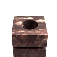 GlobeWest Rufus Stratum Vase Large - Carmine Marble