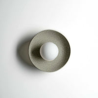 Robert Gordon Dish Wall Sconce in Rivergum, front on | Norsu Interiors