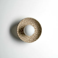Robert Gordon Dish Wall Sconce in White Ochre, front on | Norsu Interiors