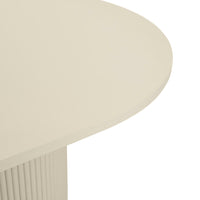 GlobeWest Benjamin Ripple Oval Dining Table - Putty