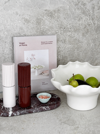 norsu STUDIO Living Sculptural Ceramic Pedestal Fruit Bowl/Planter – White