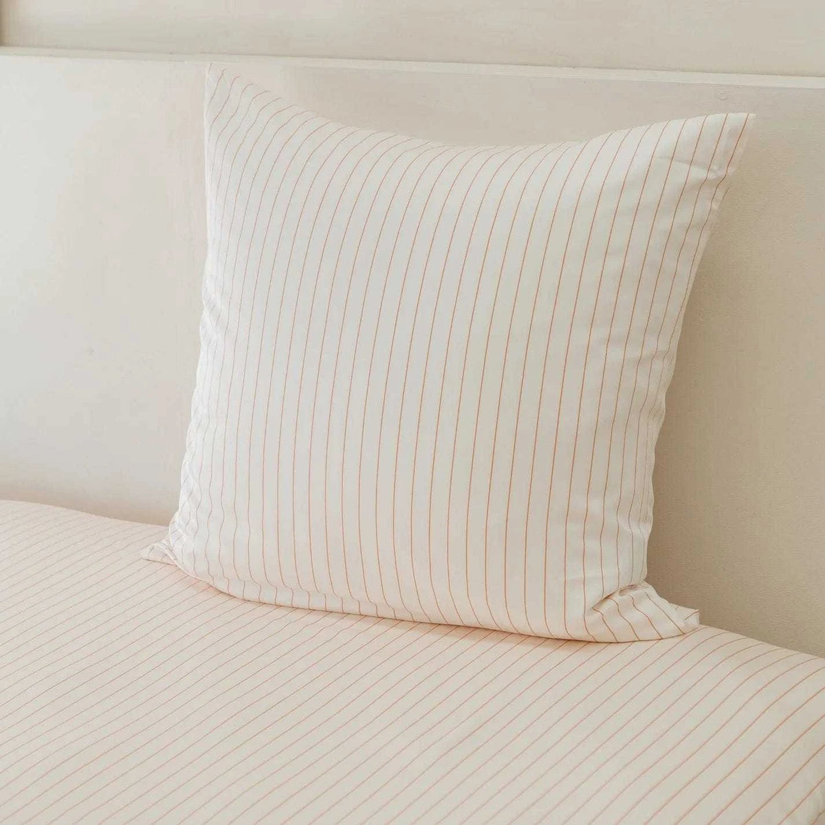 Mulberry Threads Bed Linen Mulberry Threads Bamboo Pillowslip, Rust Stripe