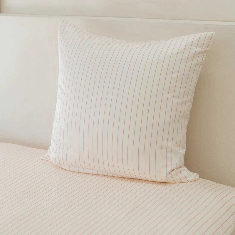 Mulberry Threads Bed Linen Mulberry Threads Bamboo Pillowslip, Rust Stripe