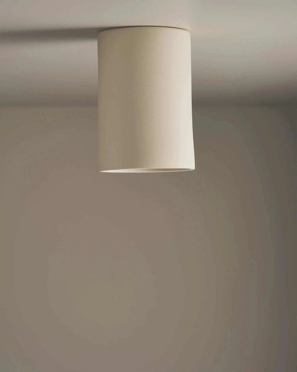 Robert Gordon Tall Cylinder ceiling light, bone | Norsu Interiors