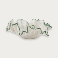 Briar Glass Bowl in grey with myrtle rim | Norsu Interiors