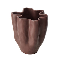 Amalfi Fluid Vase Burnt Eggplant from above