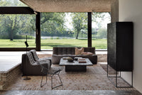 Ethnicraft Sofa N701 1 Seater - Dark Grey, styled in a room setting