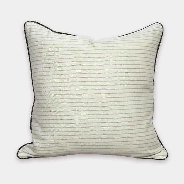 norsu STUDIO Forma Collection Evera cushion in olive stripe | Norsu Interiors