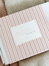 norsu Studio Scalloped Magnetic Photo Frame packaging with blush striped design