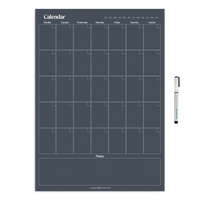 Peel & Stick Wall Planner A2 reusable monthly calendar with liquid chalk marker and application tool for flexible planning