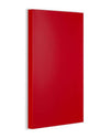Red magnetic storyboard with powder coated finish compatible with Mustard Made lockers for versatile wall display.